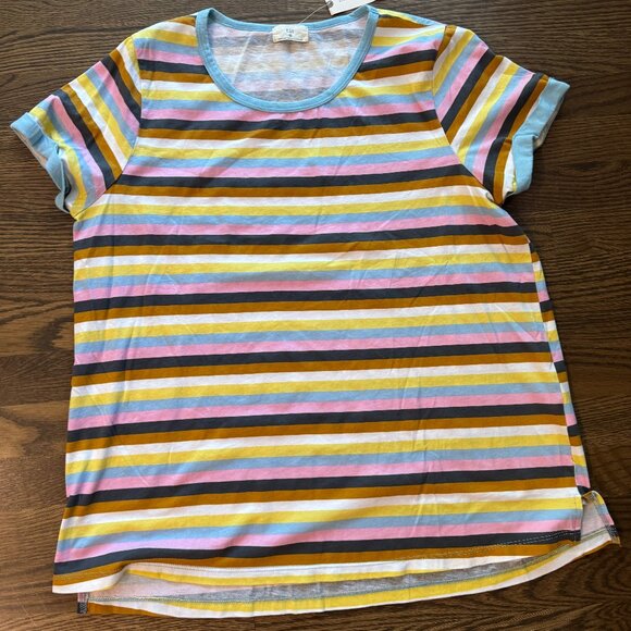 NWT t.la Anthropologie striped Tee shirt top Size XL - Picture 1 of 3